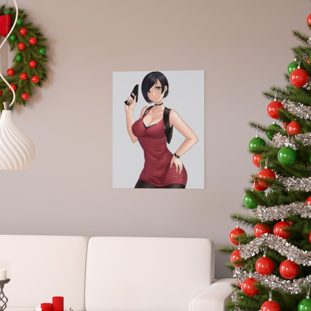 Ada Wong Resident Evil Sexy Poster - Lewd Premium Matte Vertical Poster - Adult Wall Art