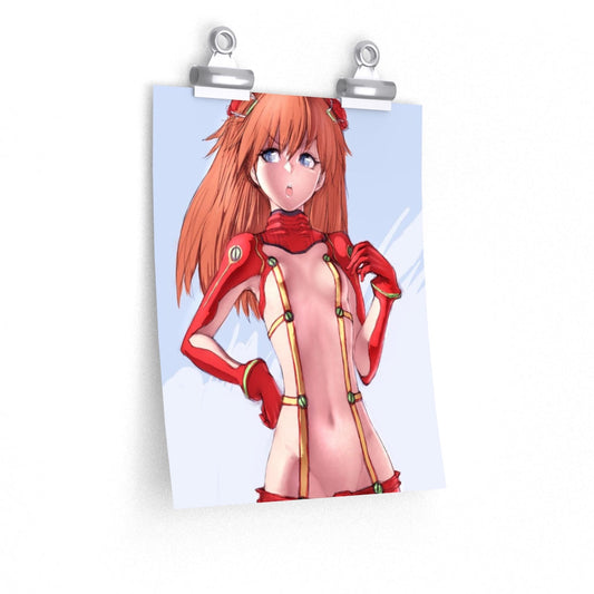 Souryuu Asuka Langley Neon Genesis Evangelion Poster - Lewd Premium Matte Vertical Poster - Adult Wall Art