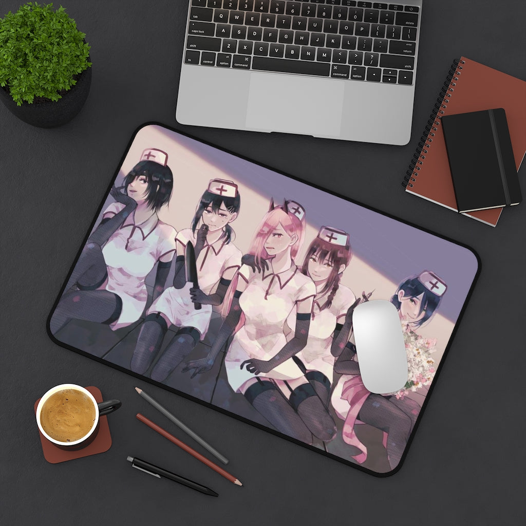 Chainsaw Man Sexy Mousepad - Hot Nurses Waifus Anime Desk Mat - Ecchi Playmat