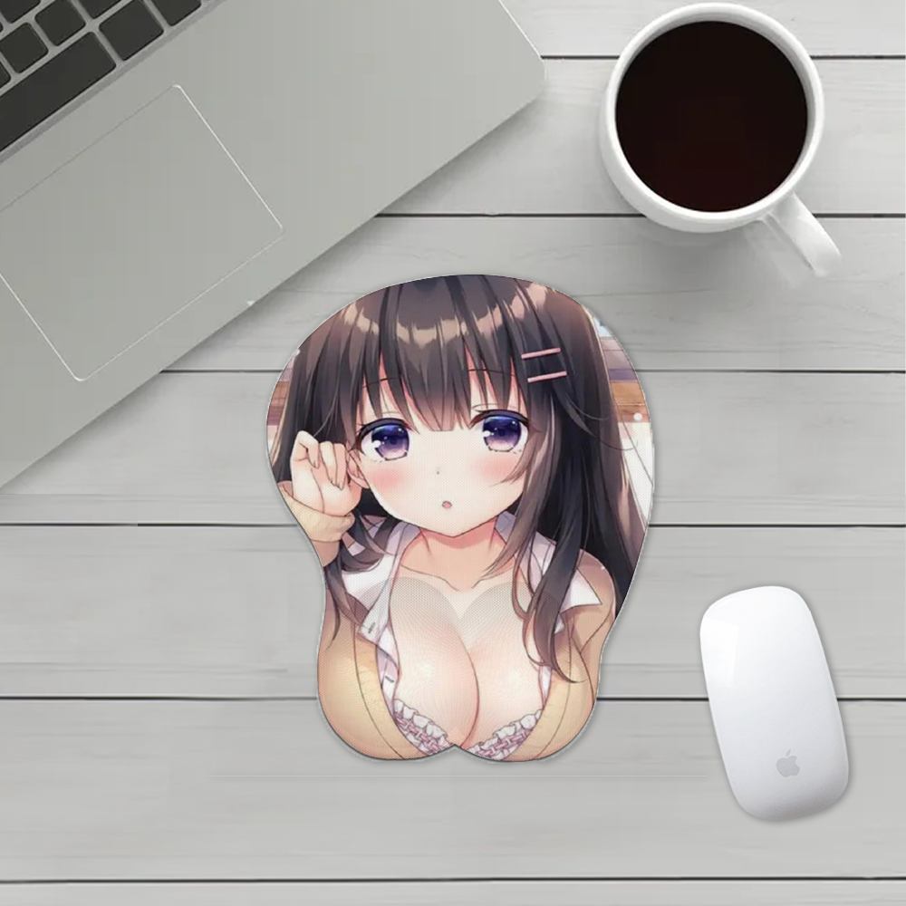 3D Silicone Mousepad | Oppai Mouse Pad | Silicone chest  mousepad