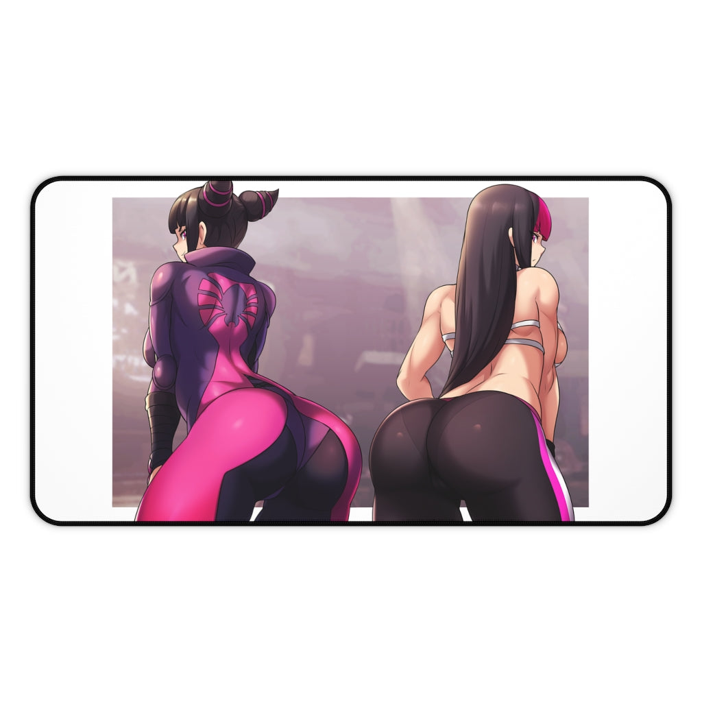 Street Fighter Sexy Mousepad - Cute Butt Juri Large Gaming Desk Mat - Ecchi Desk Pad