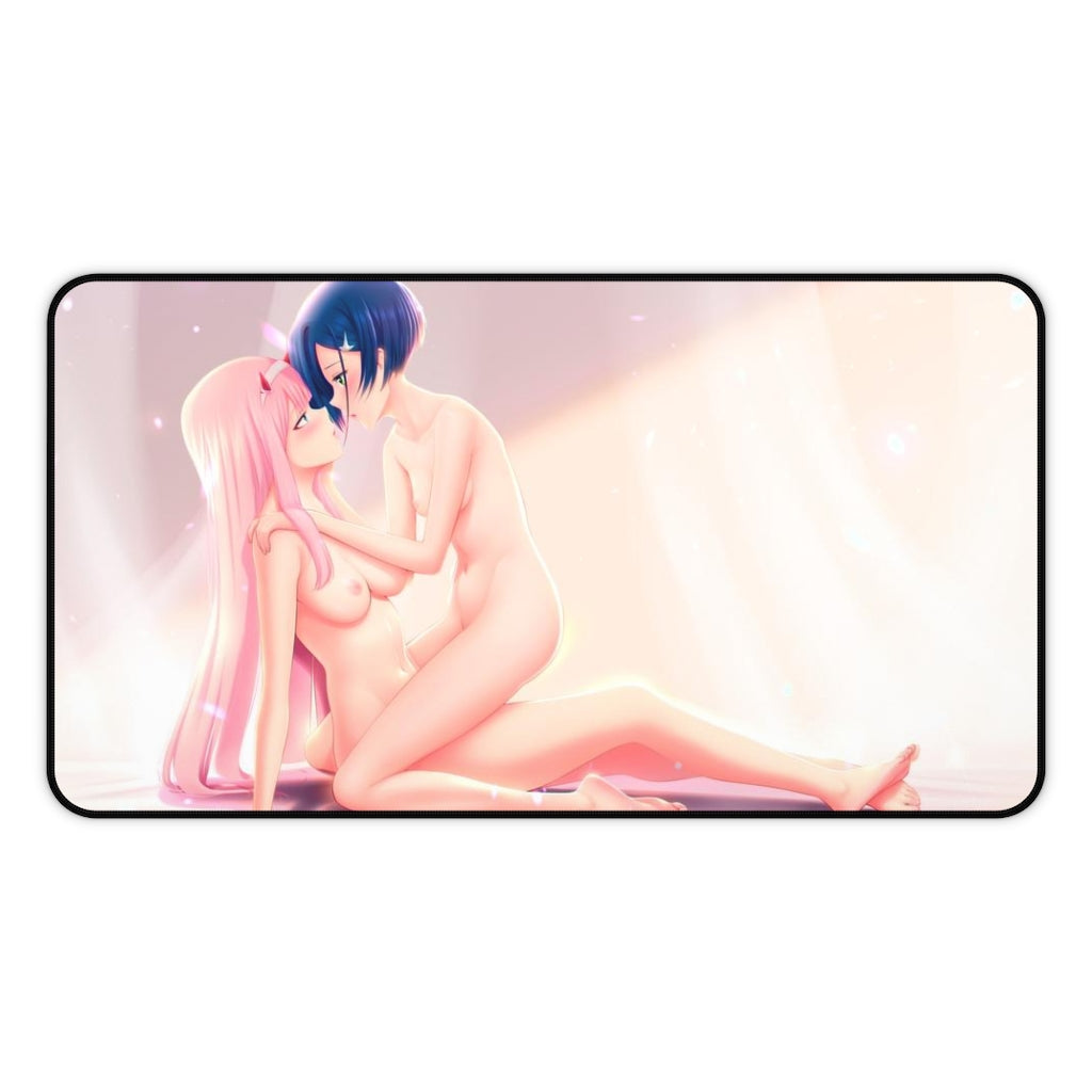 Nude Zero Two and Ichigo Darling In The Franxx Desk Mat - Non Slip Mousepad