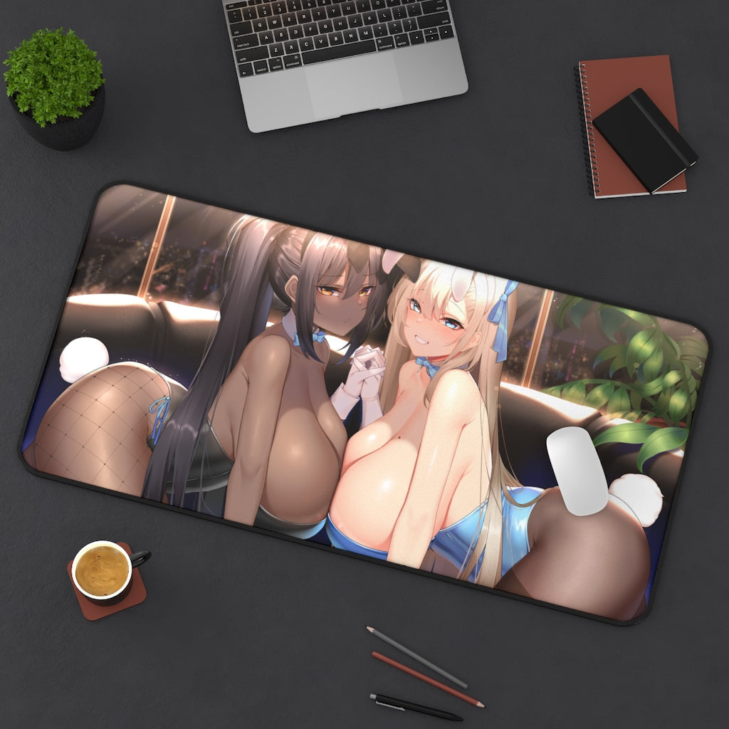 Blue Archive Mousepad - Big Boobs Bunny Girl Waifus Large Desk Mat - Ecchi Playmat