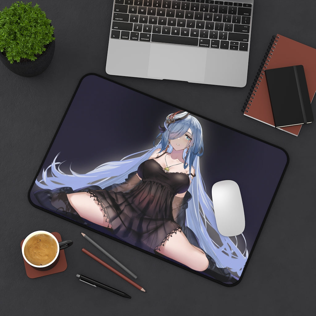 Shenhe Sexy Night Gown Genshin Impact Desk Mat - Non Slip Gaming Mousepad