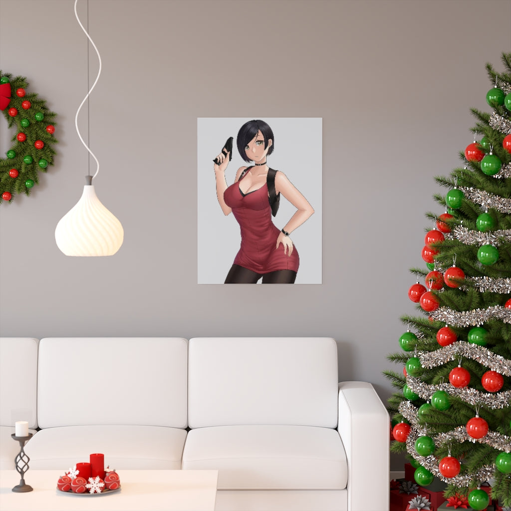 Ada Wong Resident Evil Sexy Poster - Lewd Premium Matte Vertical Poster - Adult Wall Art