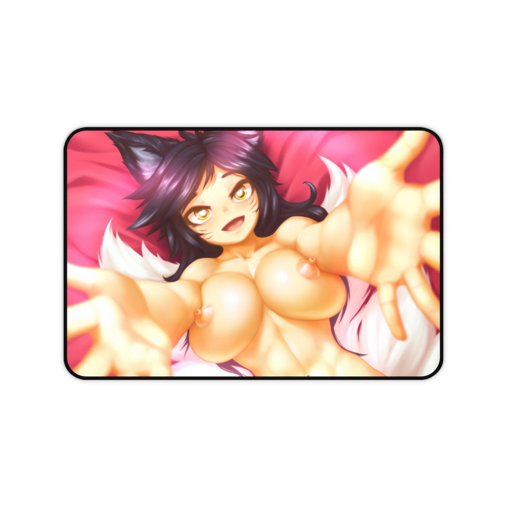 Nude Tits Ahri League of Legends Desk Mat - Lewd Mousepad - Sexy Gaming Girl Playmat