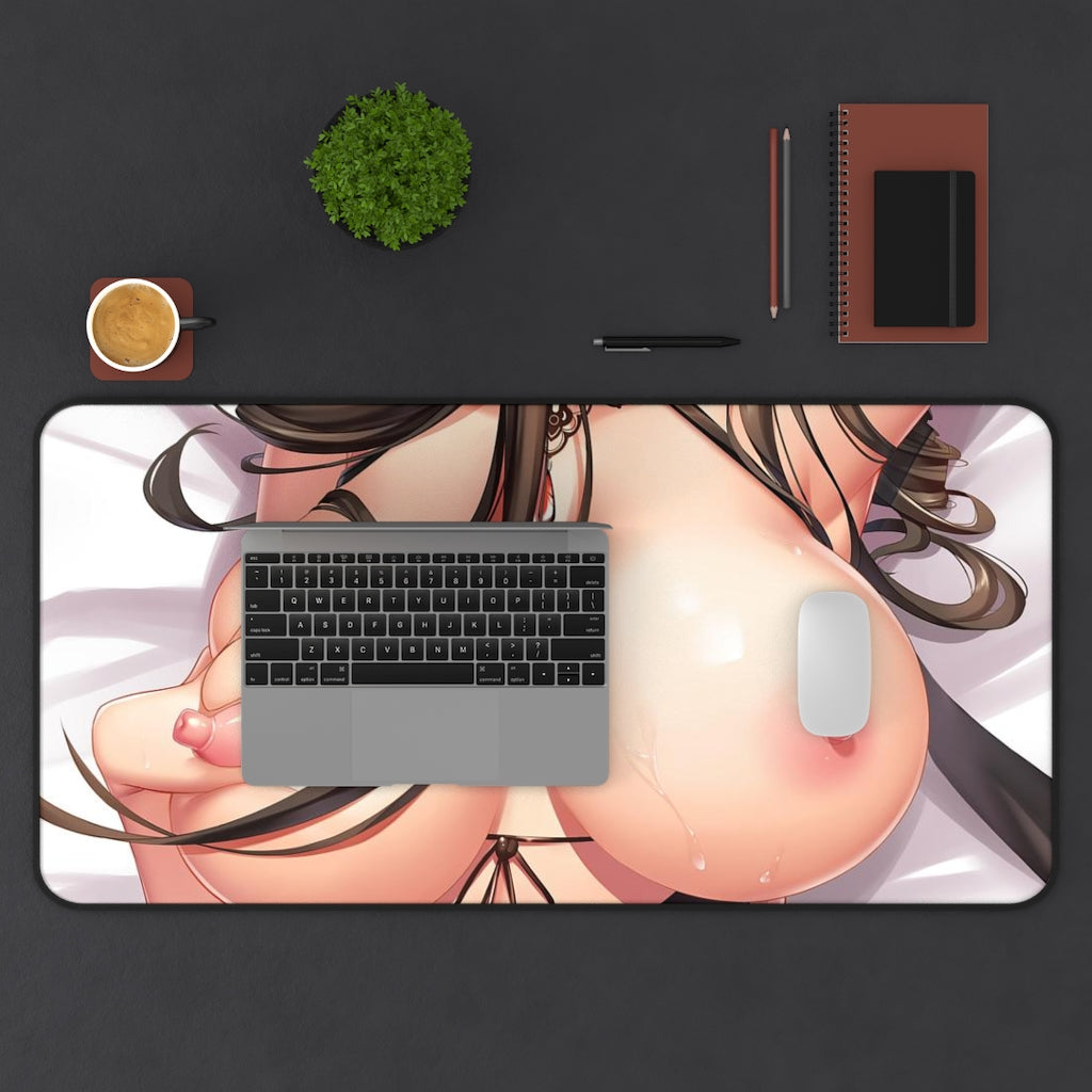 Large Anime Ecchi Desk Mat | Huge Oppai Boobs | Big Gaming Mousepad - MTG Playmat