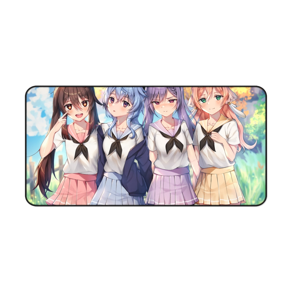 Genshin Impact School Girls Desk Mat | Large Gaming Mousepad - MTG Playmat