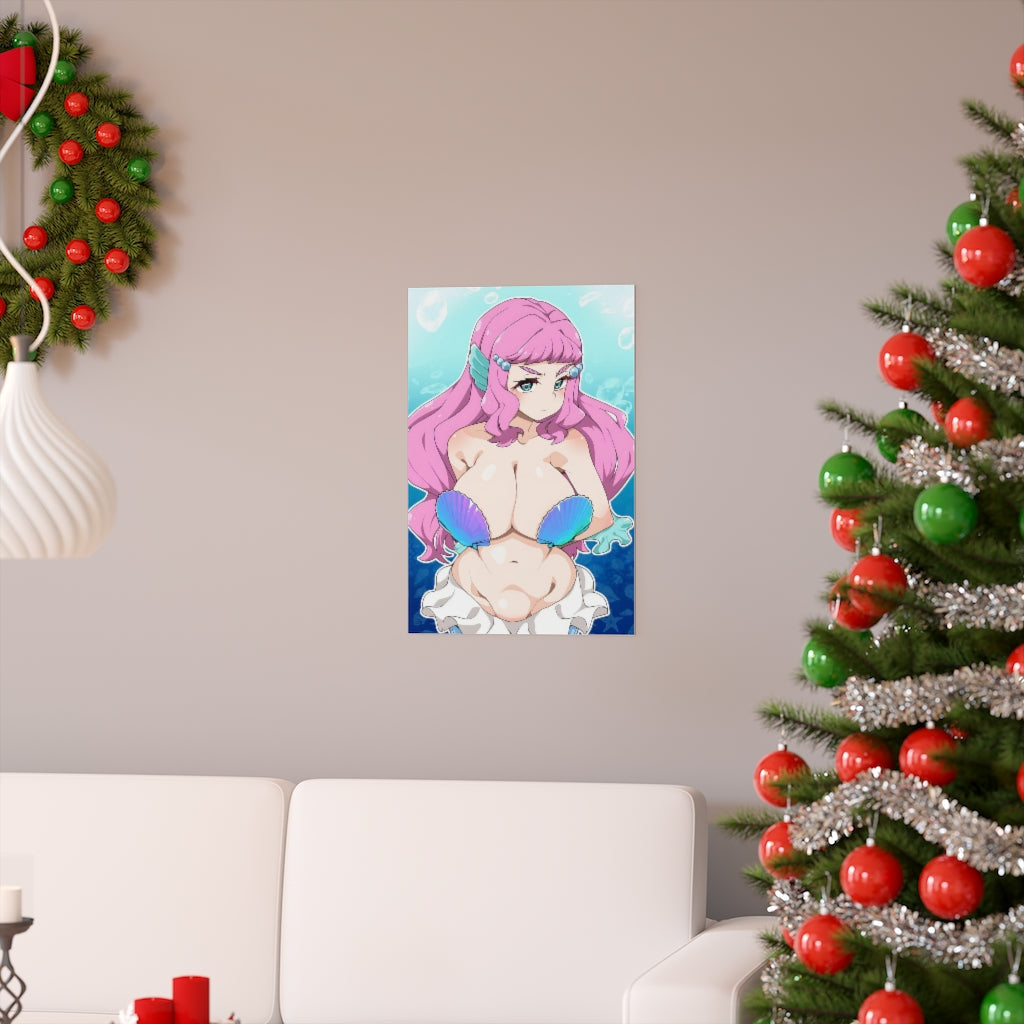 Laura La Mer Big Tits Pretty Cure Ecchi Poster - Lewd Premium Matte Vertical Poster - Adult Wall Art