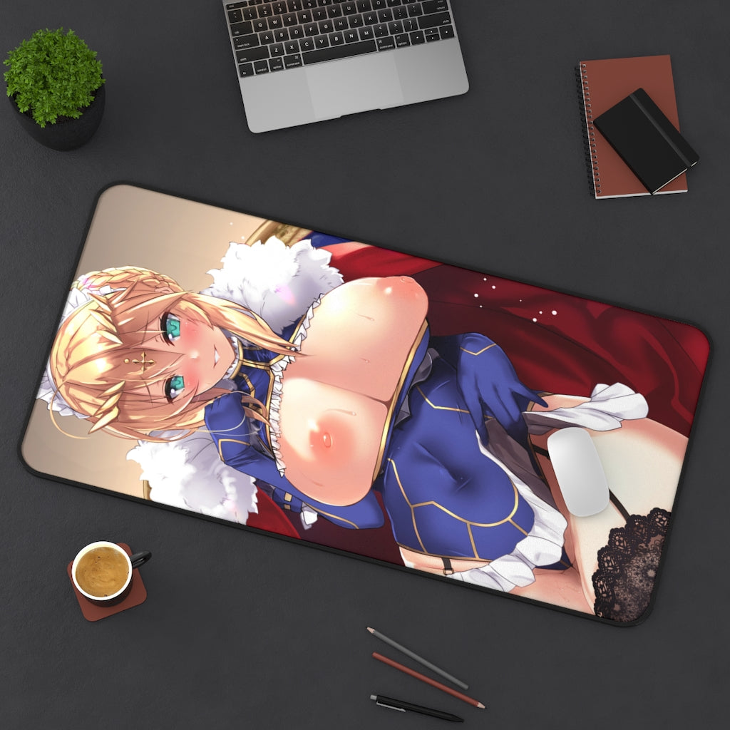 Nude Tits Artoria Pendragon Fate Grand Order Desk Mat - Non Slip Mousepad