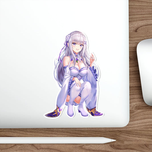 Re Zero Emilia Sexy Princess Waterproof Sticker - Ecchi Vinyl Decal