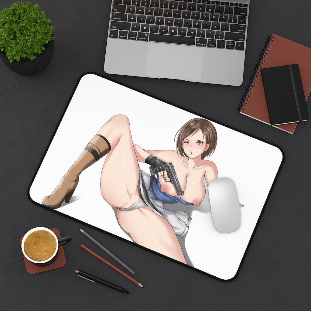 Resident Evil Hentai Tits Jill Valentine Desk Mat - Ecchi Mousepad - Adult Playmat