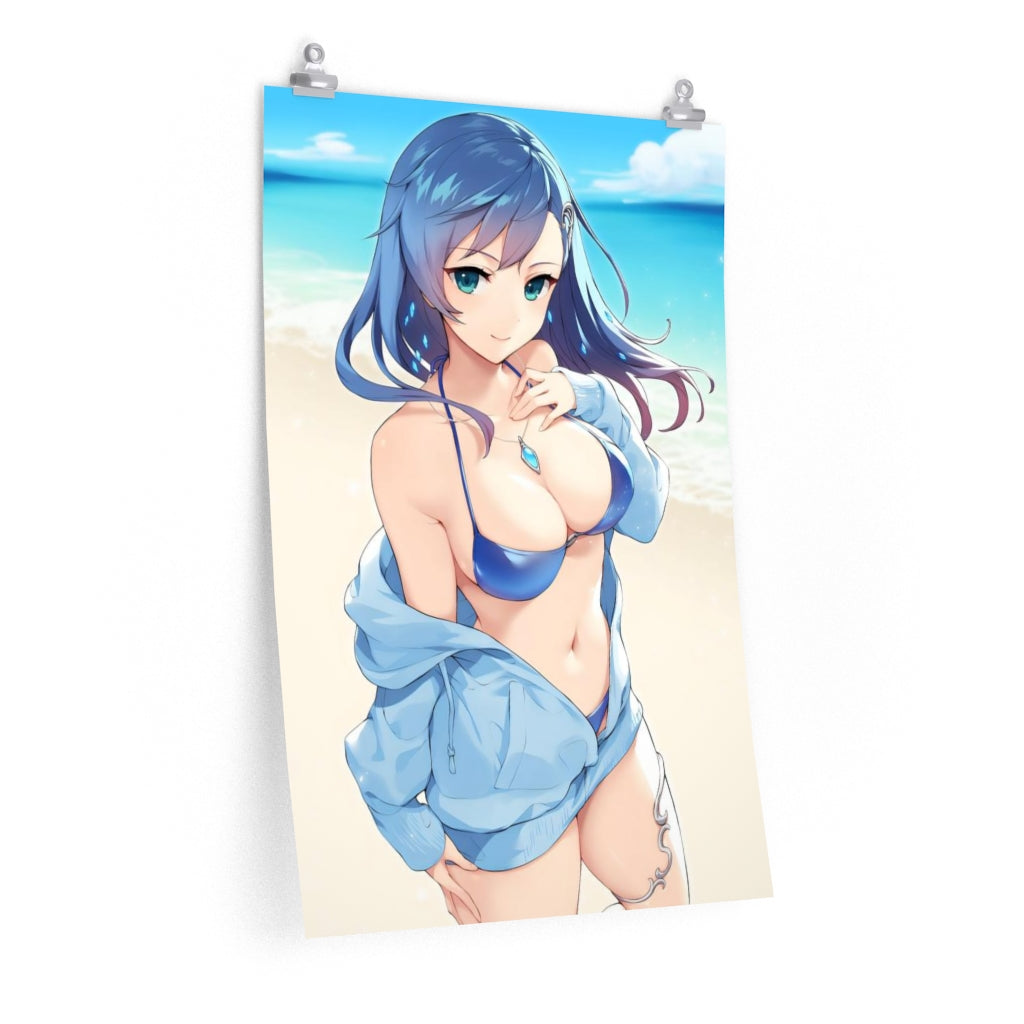 Maria Traydor Bikini Star Ocean Ecchi Poster - Lewd Premium Matte Vertical Poster - Adult Wall Art