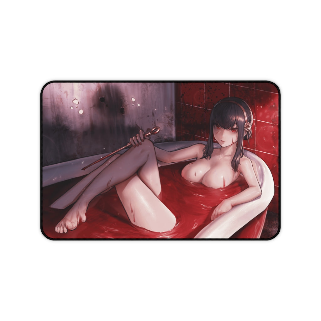 Spy x Family Yor Forger Nude Bloody Bath Desk Mat - Non Slip Mousepad - Sexy Girl Playmat