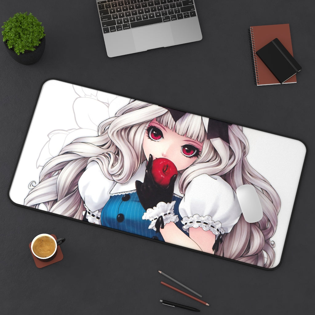 Kawai Anime Girls Mouse Pads - Cute Red Eyes - The Mouse Pads Ninja 31" × 15.5" Home Decor