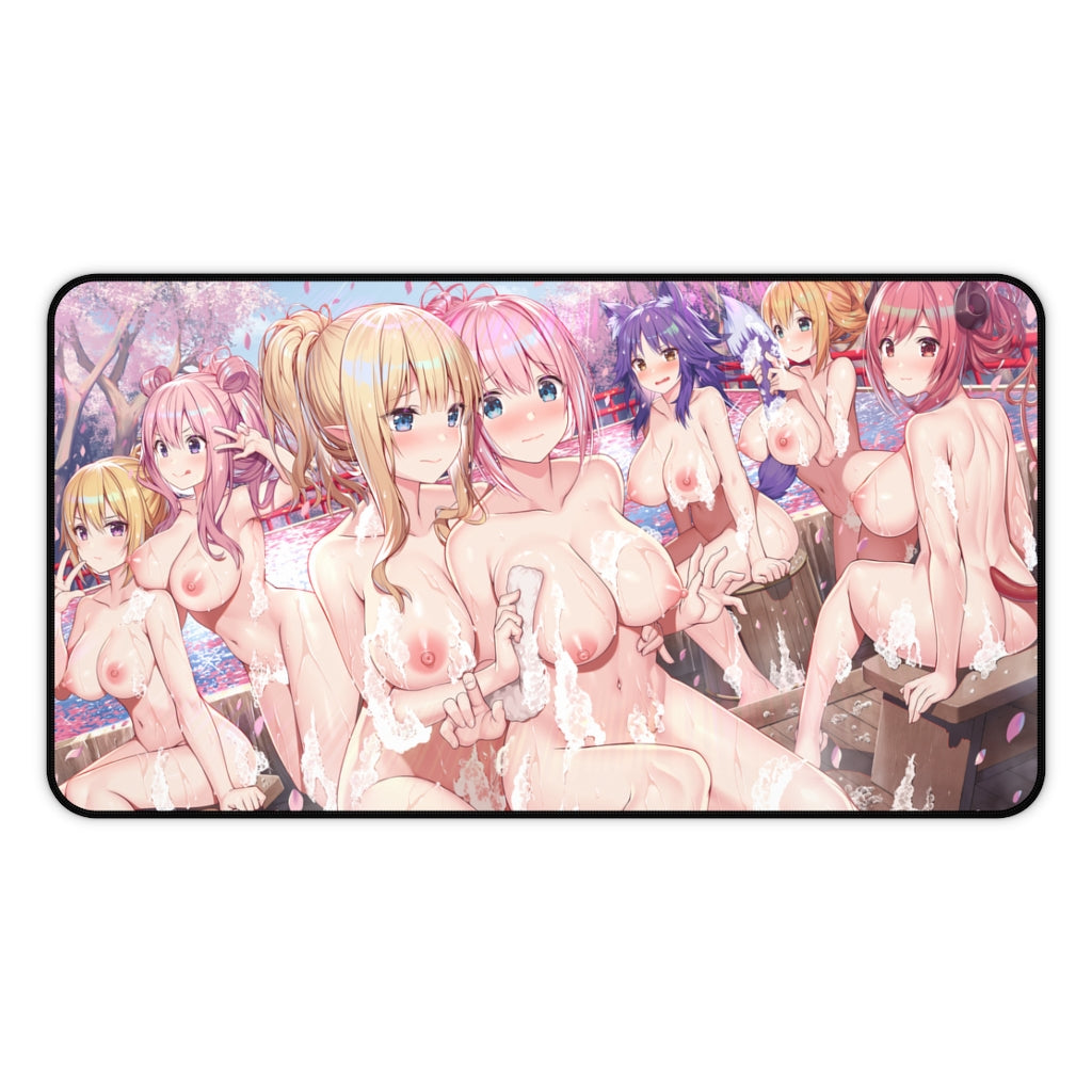 Princess Connect Re Dive Sexy Mousepad - Nude Onsen Waifus Desk Mat - Ecchi Playmat