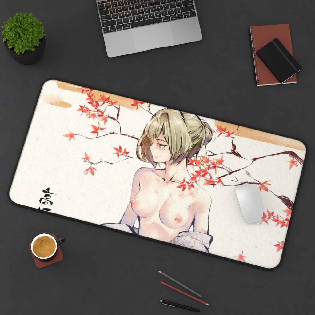 Ukiyo-e Kaede Takagaki Nude Boobs Idolmaster Cinderella Girls Desk Mat - Non Slip Sexy Mousepad