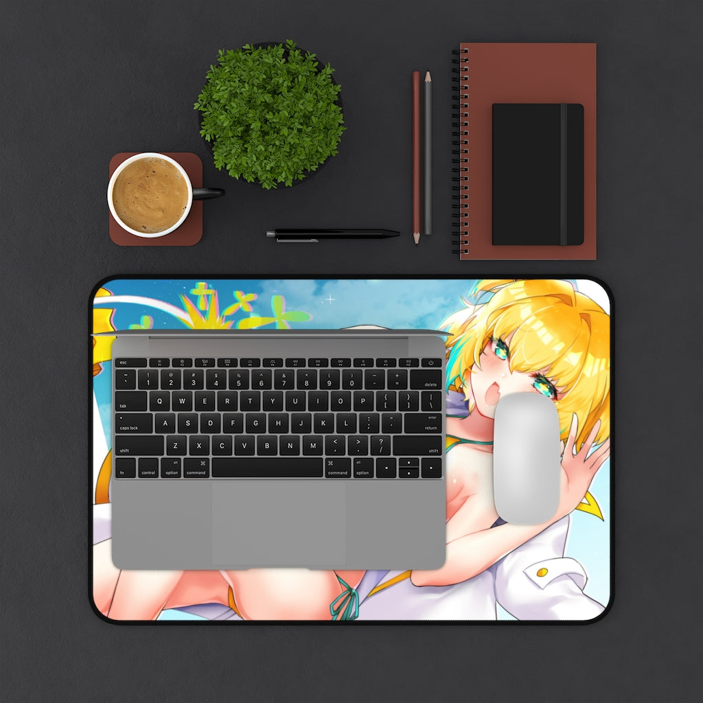 Sexy Pine Bikini Bomber Girl Bomberman Desk Mat - Non Slip Mousepad