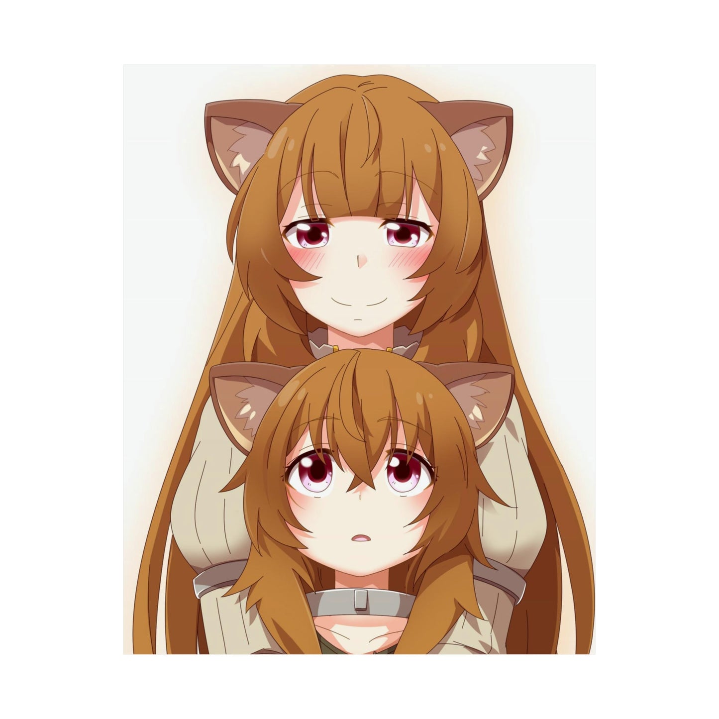 The Rising of the Shield Hero Poster - Raphtalia and Child Raphtalia Anime Wall Art Decor - Premium Matte Vertical Poster - Manga Print