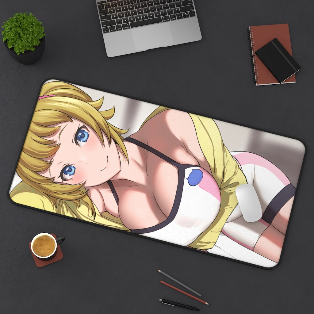 Sexy Hoshino Fumina Gundam Desk Mat - Non Slip Anime Mousepad