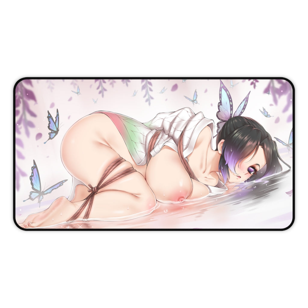 Demon Slayer Kochou Shinobu Nude Bondage Desk Mat - Non Slip Mousepad