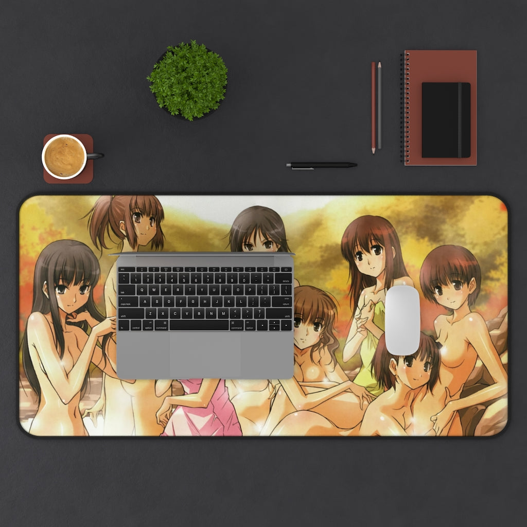 KimiKiss Pure Rouge Nude Onsen Waifus Desk Mat - Sexy Anime Girls Mousepad - Gaming Playmat