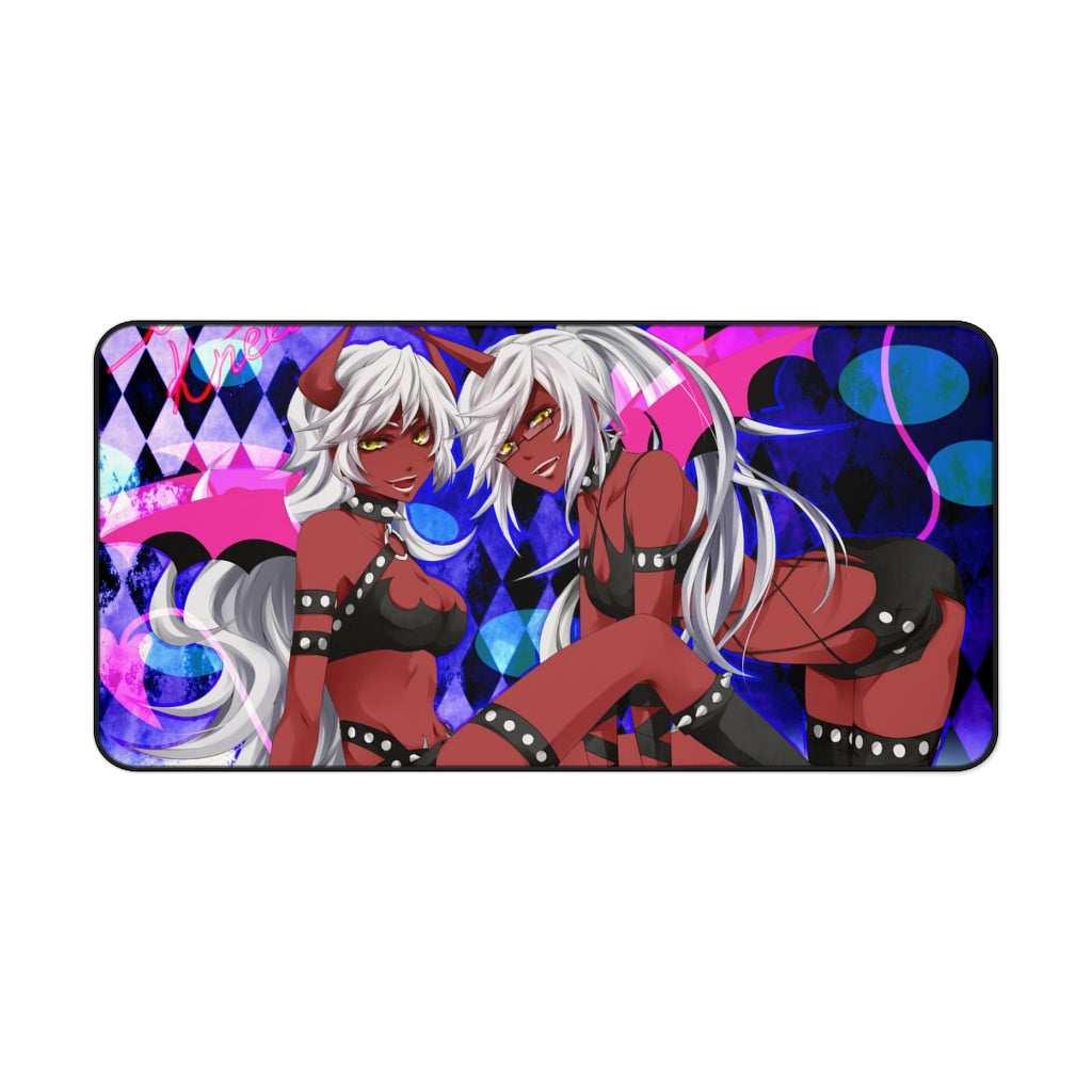 Panty and Stocking with Garterbelt Sexy Devil Waifus Scanty and Kneesocks Desk Mat - Non Slip Mousepad