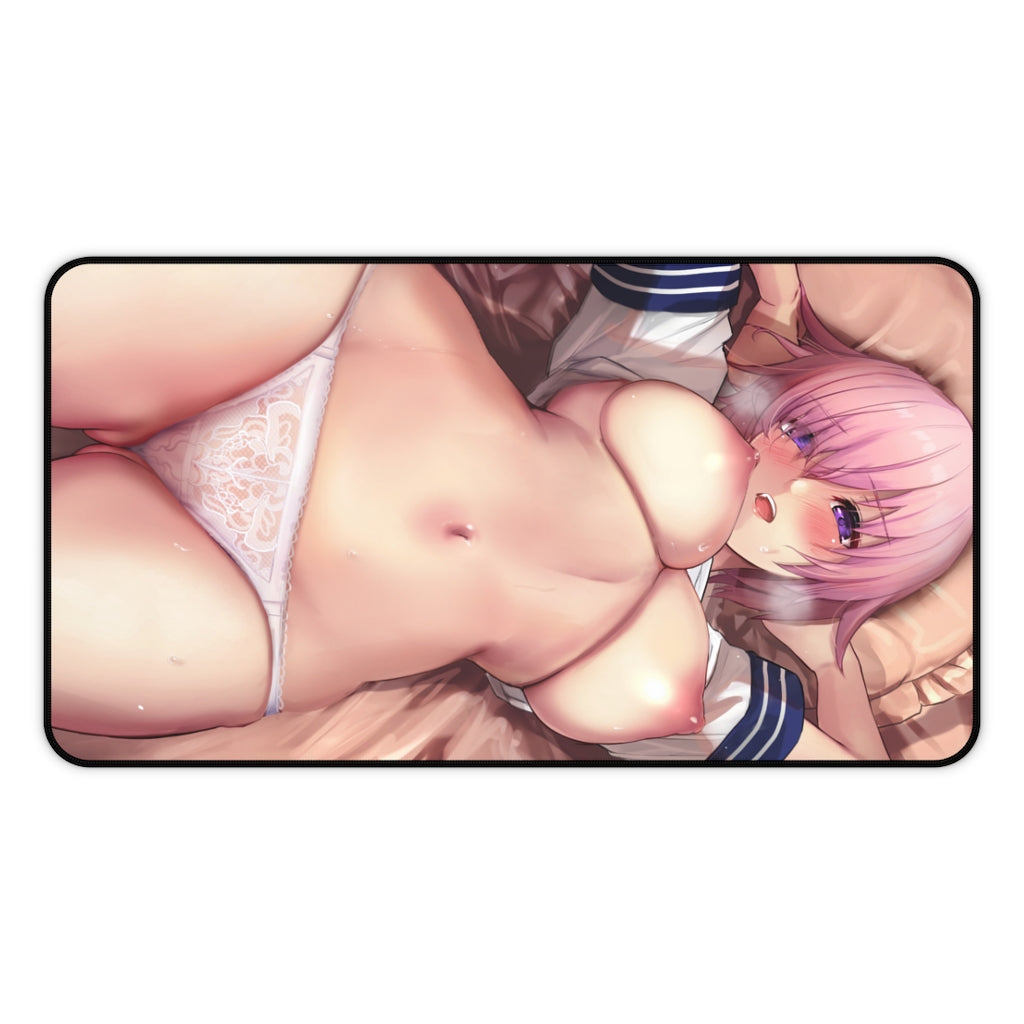 Fate Grand Order Mash Kyrielight Nude Tits Desk Mat - Non Slip Mousepad