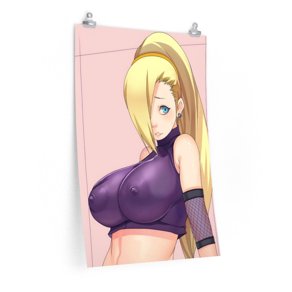 Big Tits Yamanaka Ino Naruto Ecchi Poster - Lewd Premium Matte Vertical Poster - Adult Wall Art