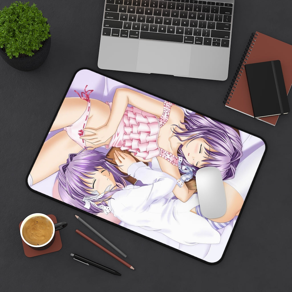 Clannad Sexy Mousepad - Sleepy Fujibayashis Anime Desk Mat - Ecchi Playmat