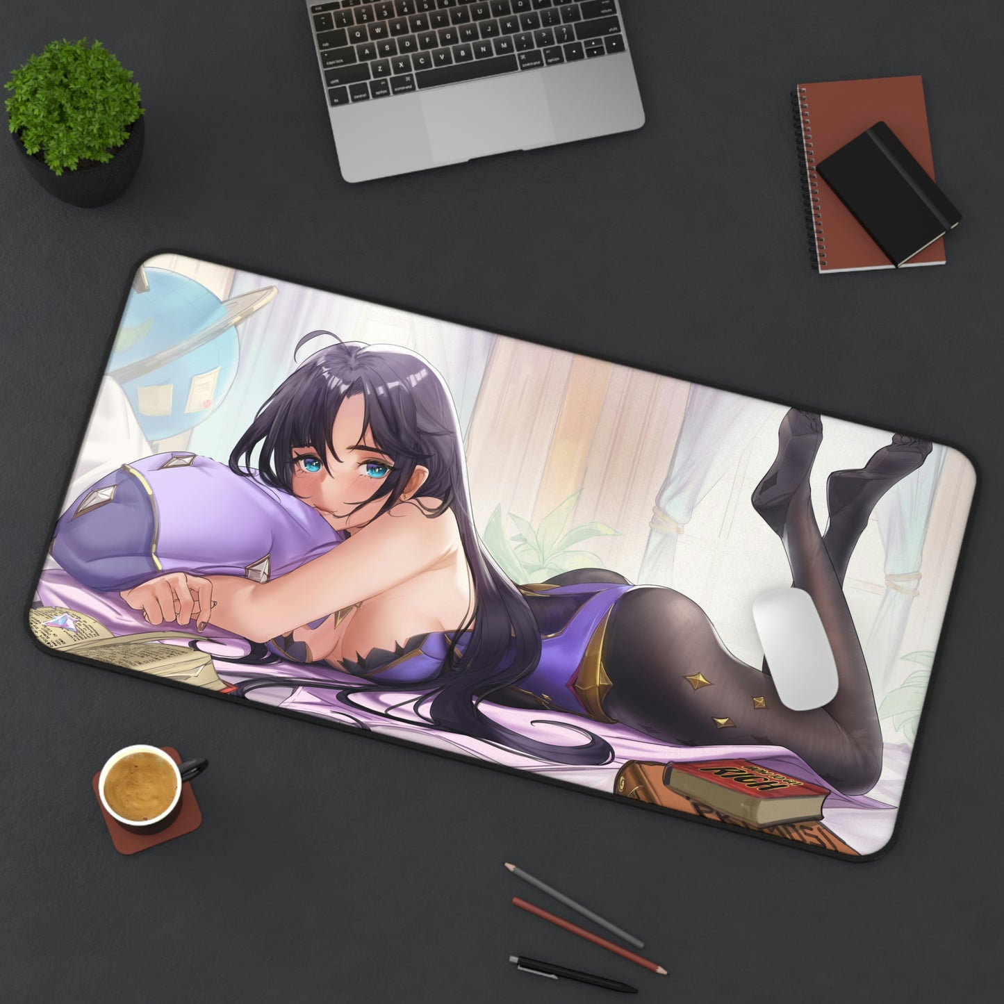 Sexy Mona Waifu Genshin Impact Desk Mat - Non Slip Mousepad