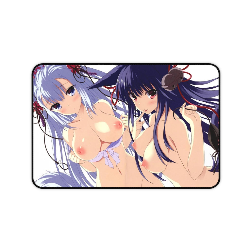 Granblue Fantasy Sexy Mousepad - Nude Societte And Yuel Anime Desk Mat - Ecchi Playmat