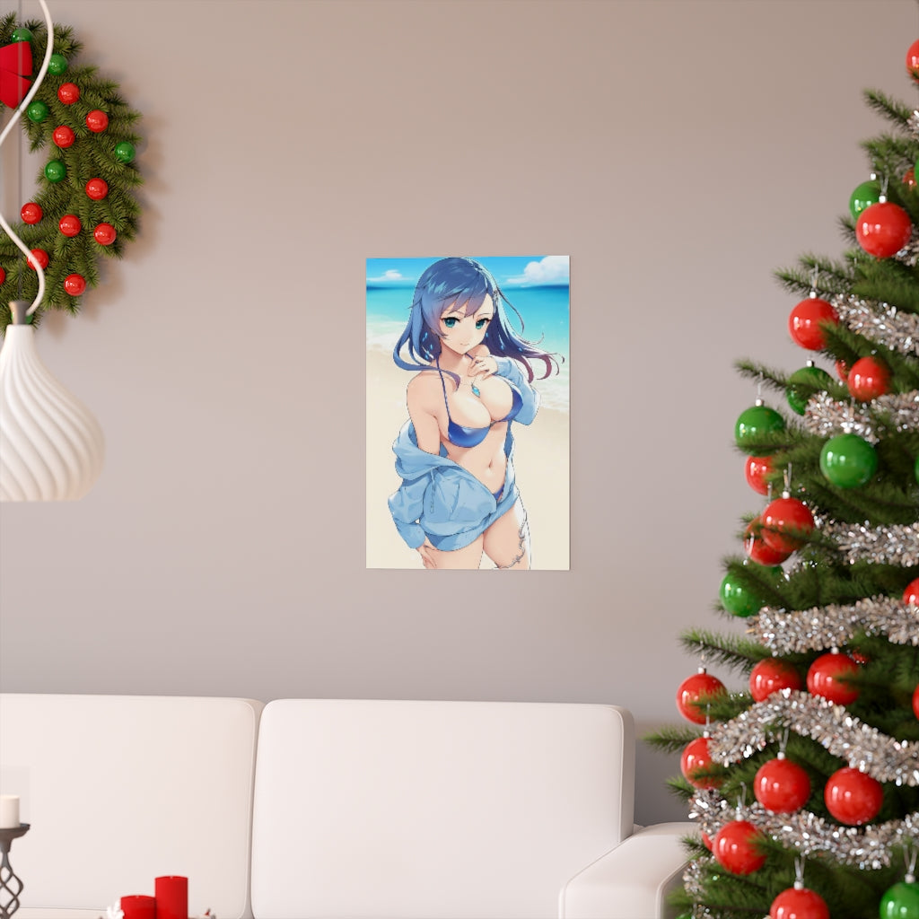 Maria Traydor Bikini Star Ocean Ecchi Poster - Lewd Premium Matte Vertical Poster - Adult Wall Art