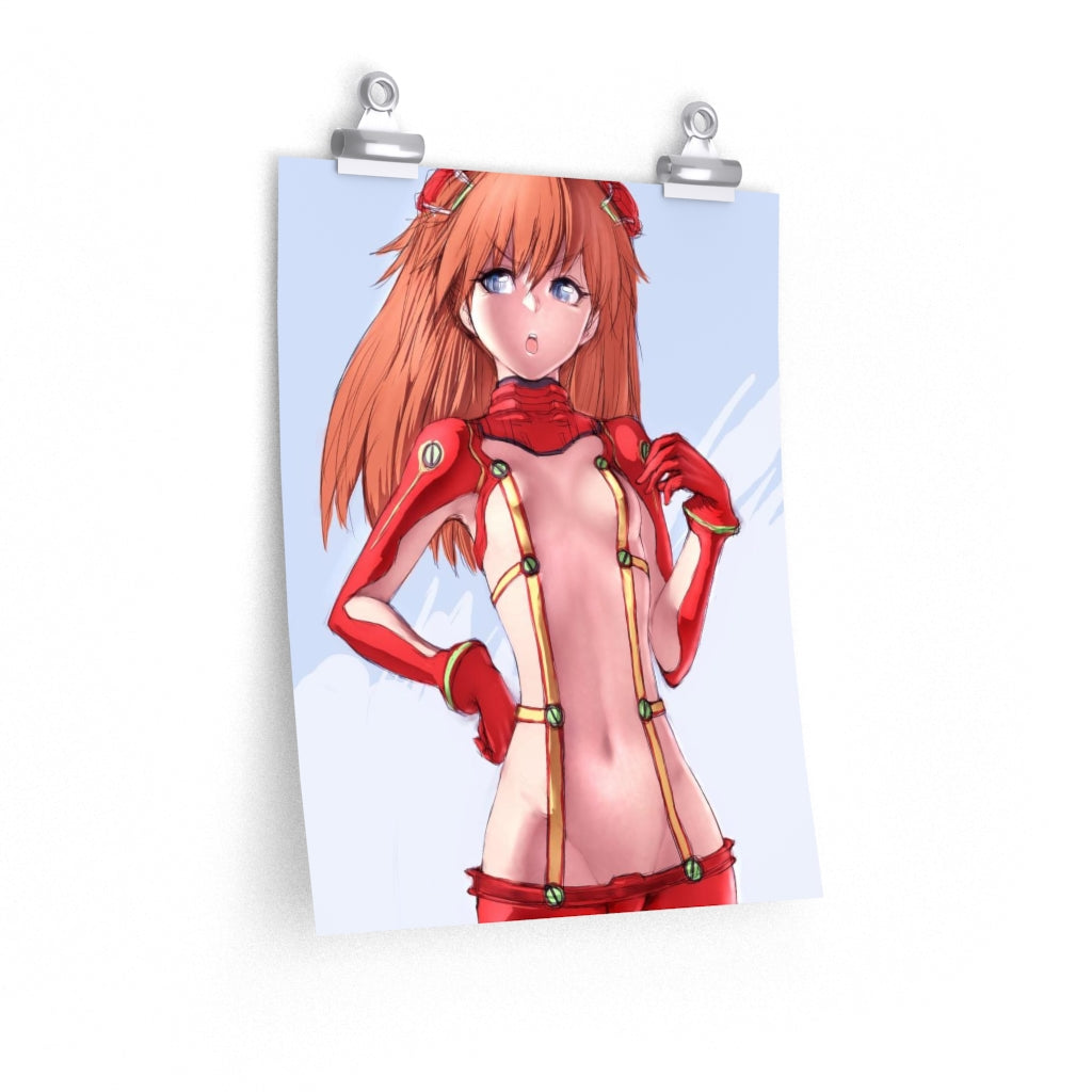 Souryuu Asuka Langley Neon Genesis Evangelion Poster - Lewd Premium Matte Vertical Poster - Adult Wall Art