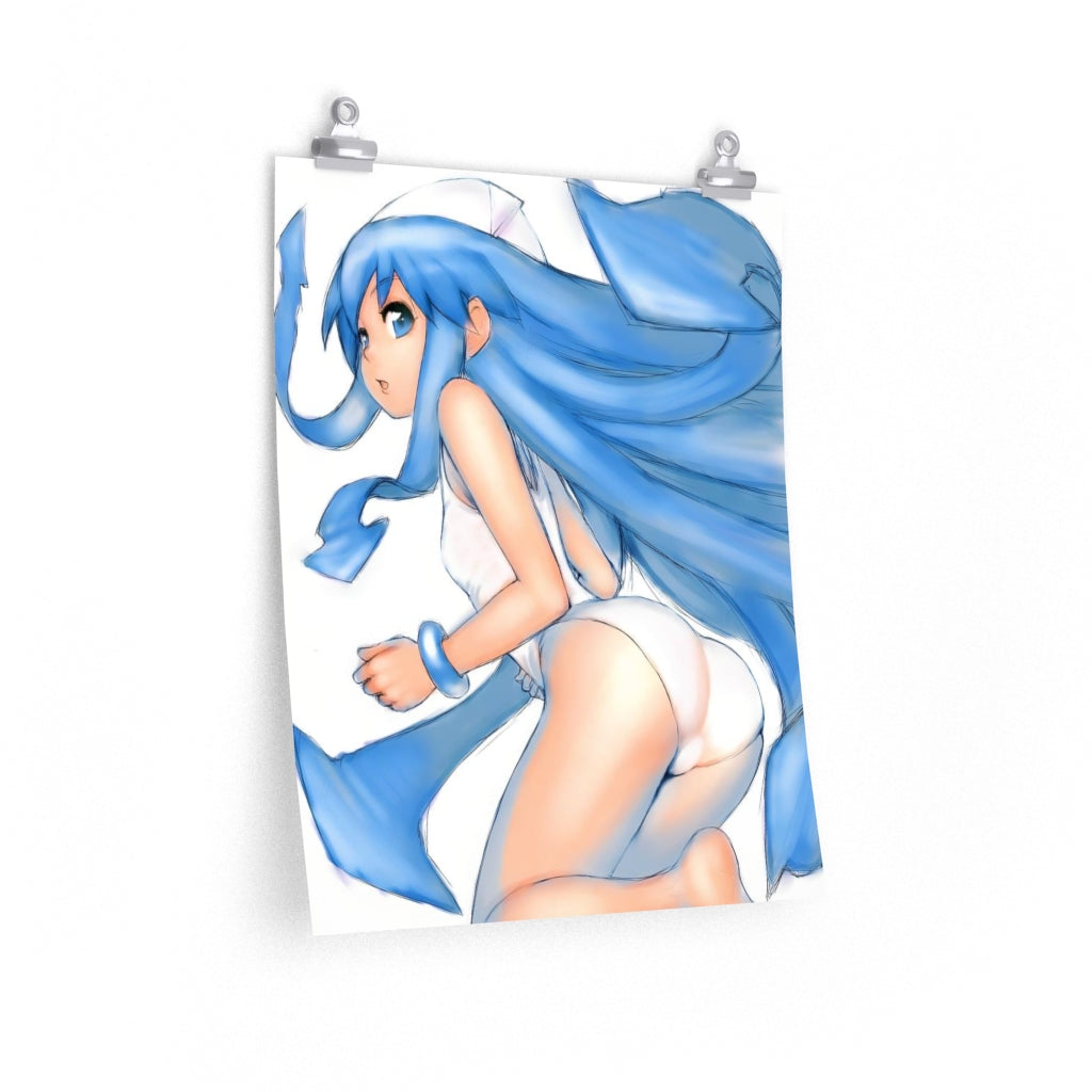 Ikamusume Shinryaku Ikamusume Poster - Lewd Premium Matte Vertical Poster - Adult Wall Art