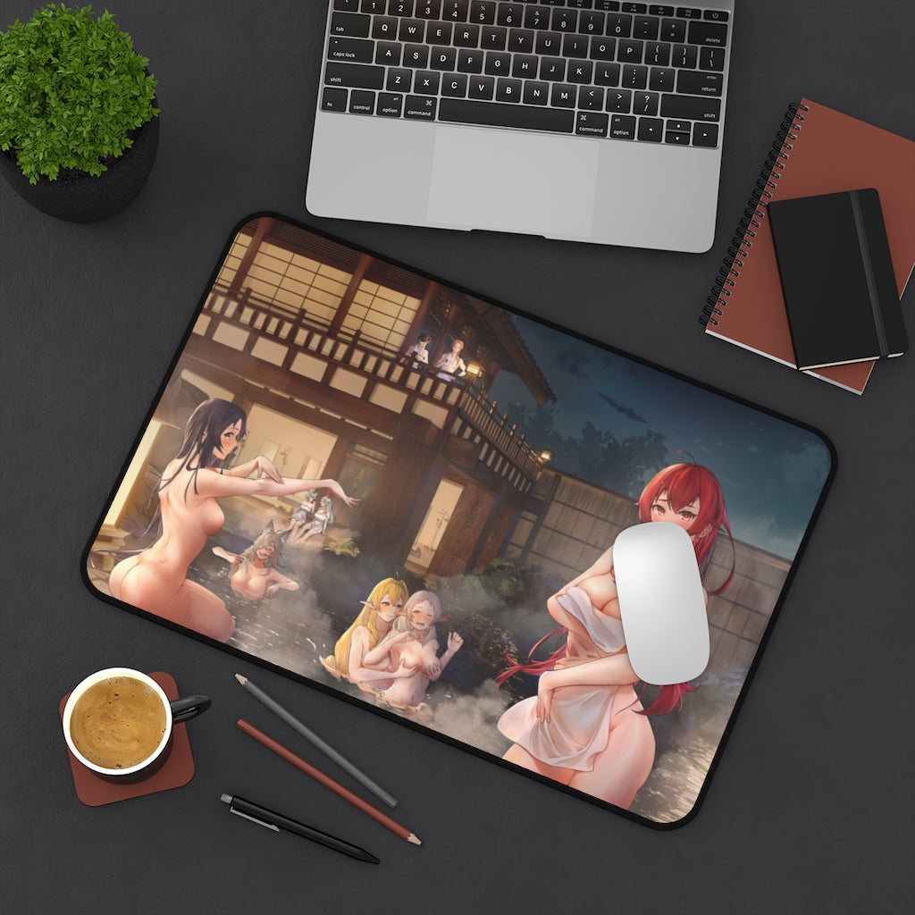 Mushoku Tensei Sexy Mousepad - Hot Onsen Ecchi Desk Mat - Anime Playmat