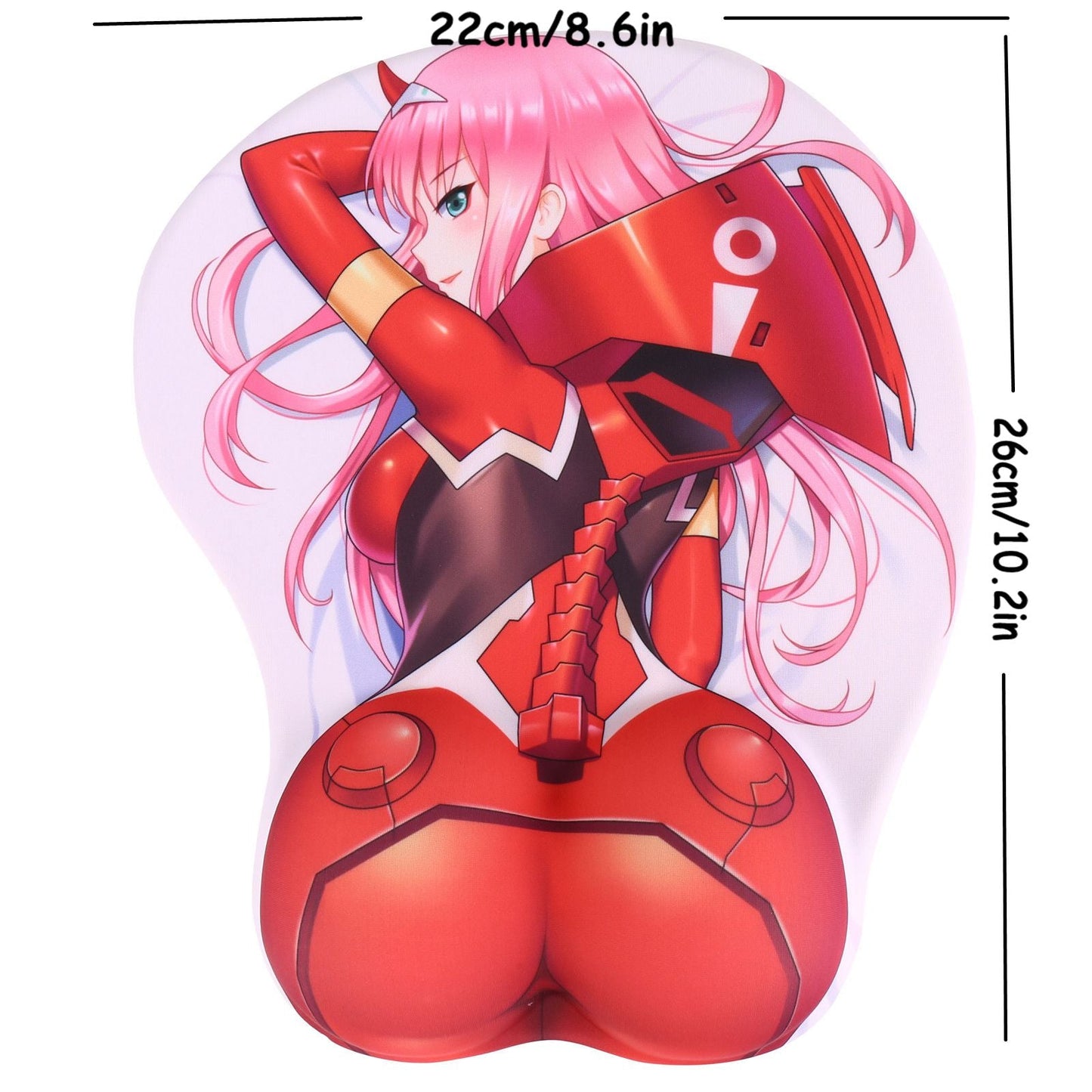 3D Butt Mousepad - Zero Two Darling in the Franxx Thick Booty Mouse Pad