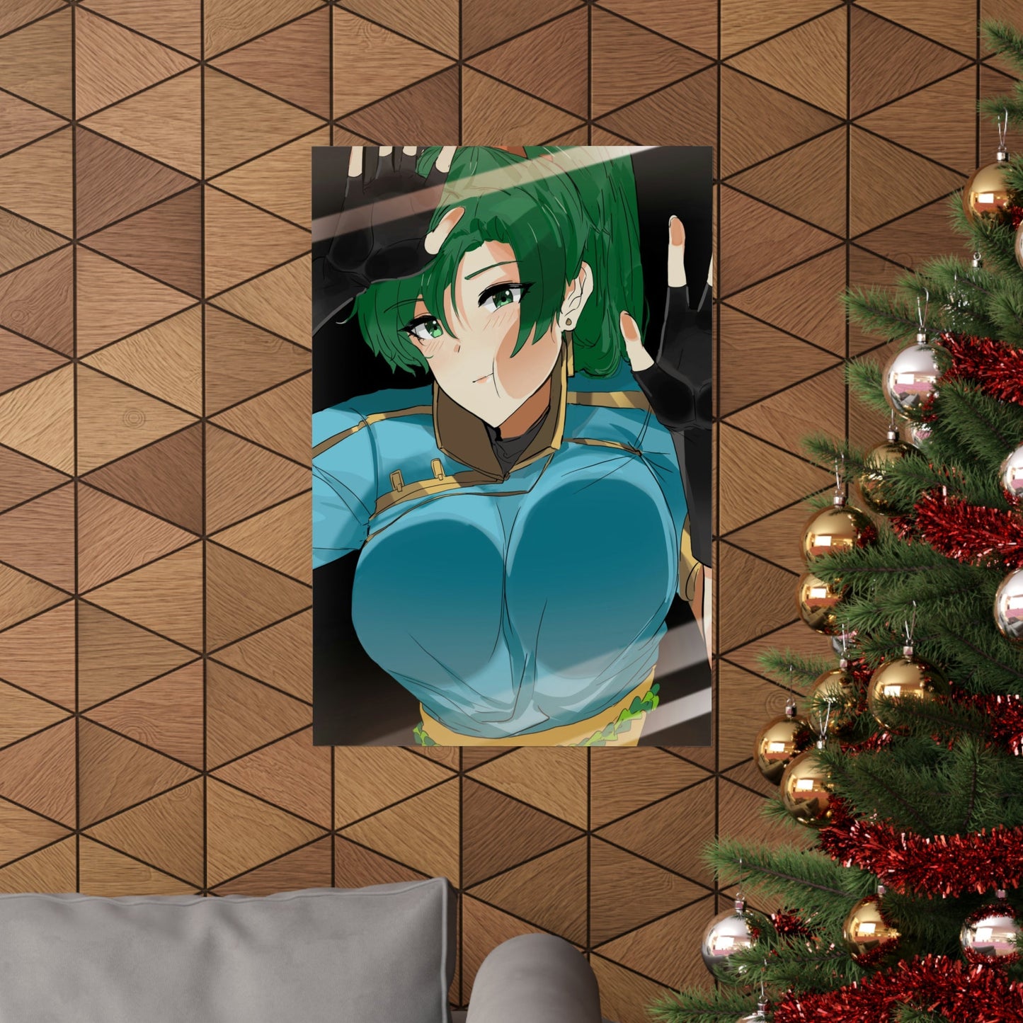 Lyn Fire Emblem Boobs Press Poster - Lewd Premium Matte Vertical Poster - Adult Wall Art