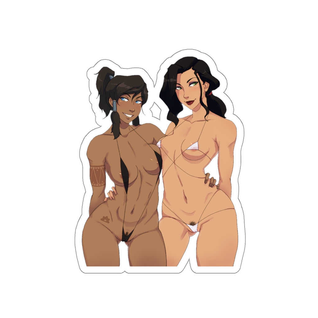 Korrasami Micro Bikini Waterproof Sticker - The Legend of Korra Ecchi Vinyl Anime Decal