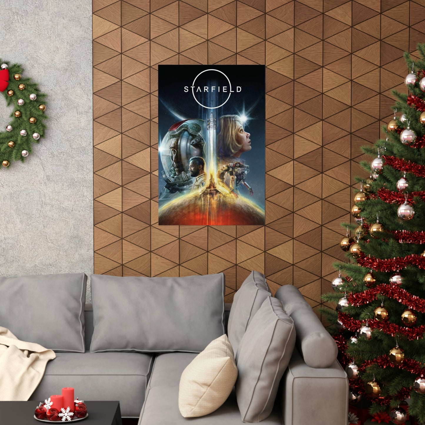 Starfield Cover Poster - Gaming Decor Wall Art - Premium Matte Vertical Poster -  Sci Fi Art Gift