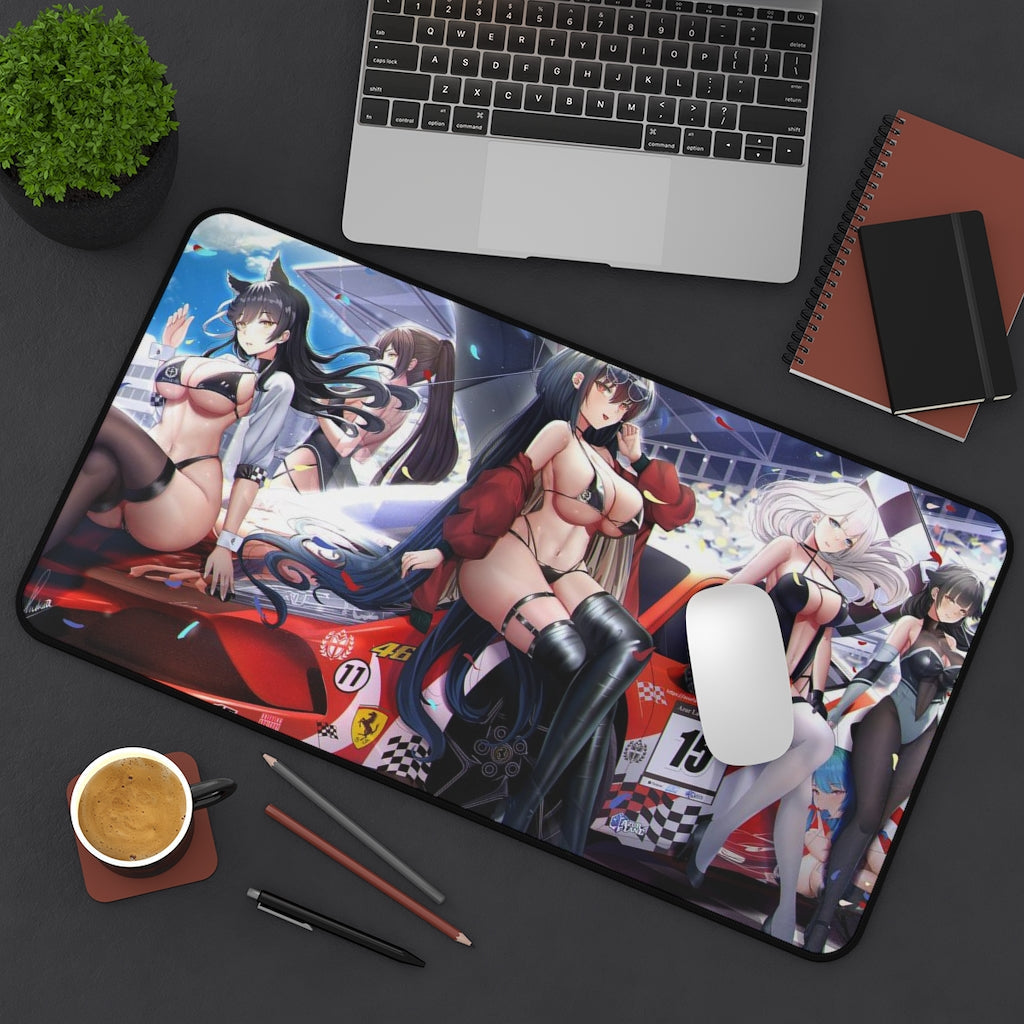 Large Anime Ecchi Desk Mat | Pit Babes | Grid Girls | Big Gaming Mousepad - MTG Playmat