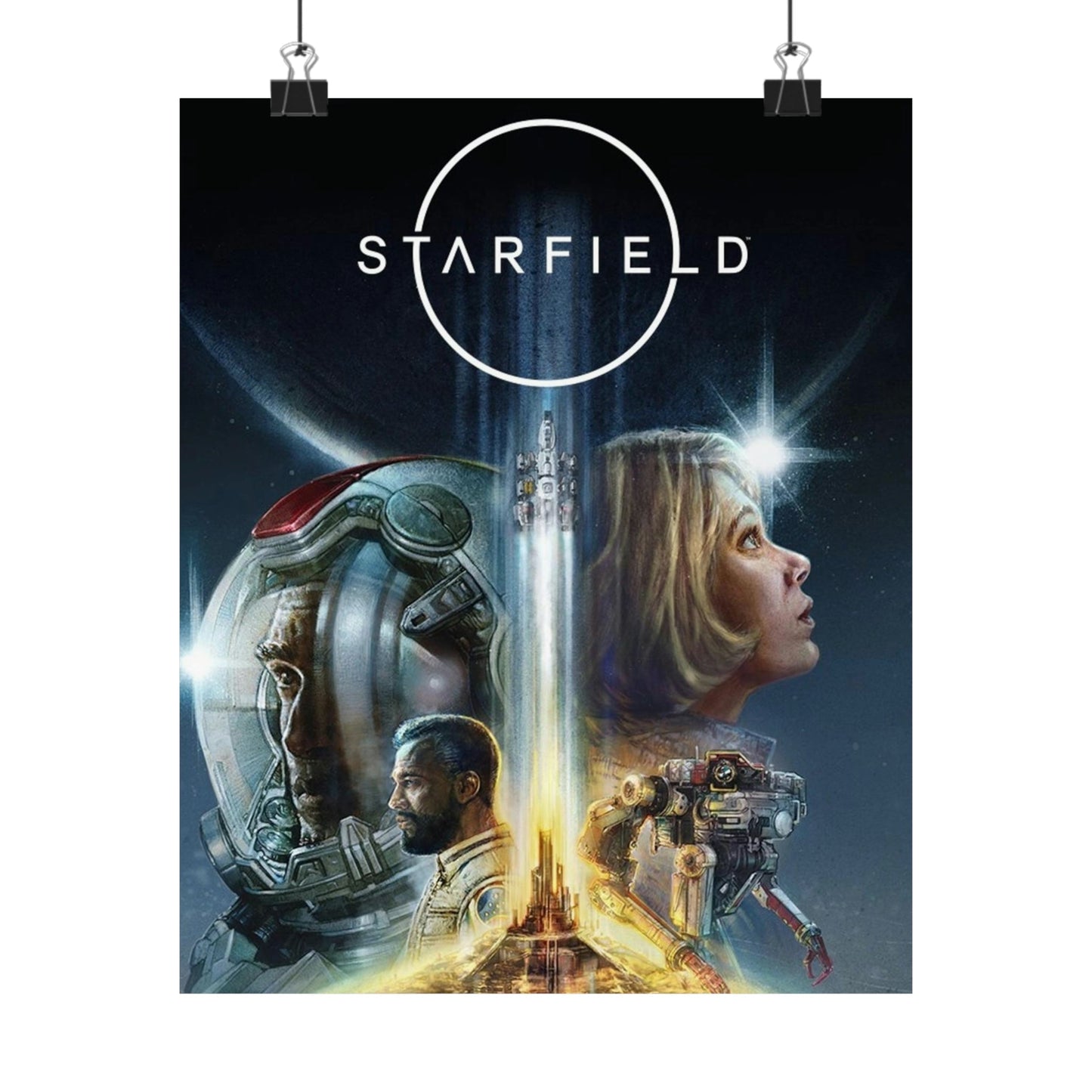 Starfield Cover Poster - Gaming Decor Wall Art - Premium Matte Vertical Poster -  Sci Fi Art Gift