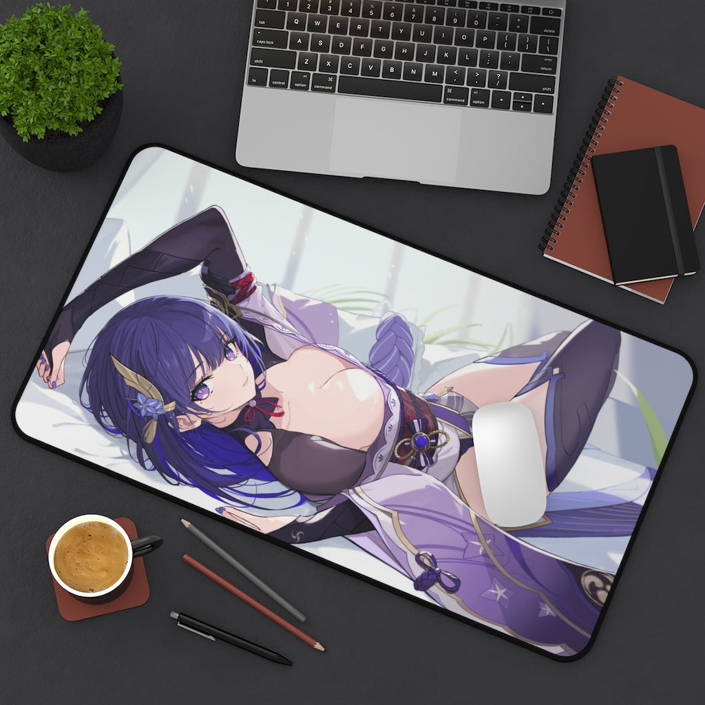 Sexy Raiden Shogun Genshin Impact Desk Mat - Non Slip Mousepad