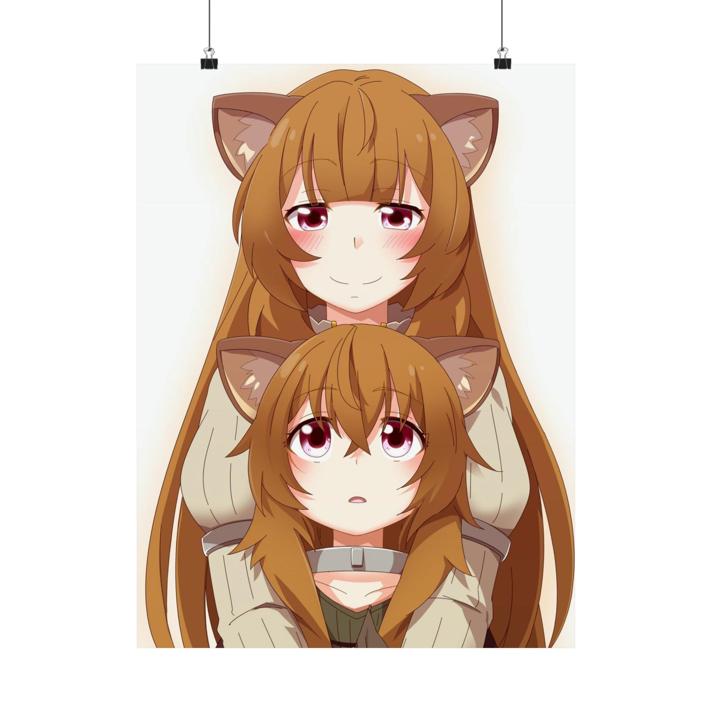 The Rising of the Shield Hero Poster - Raphtalia and Child Raphtalia Anime Wall Art Decor - Premium Matte Vertical Poster - Manga Print