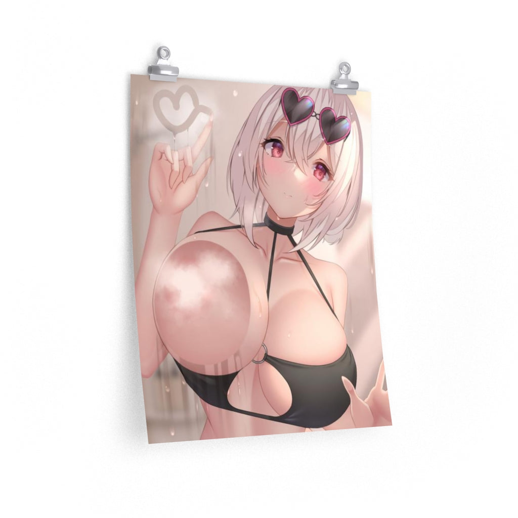 Sirius Shower Bikini Azur Lane Poster - Lewd Premium Matte Vertical Poster - Adult Wall Art