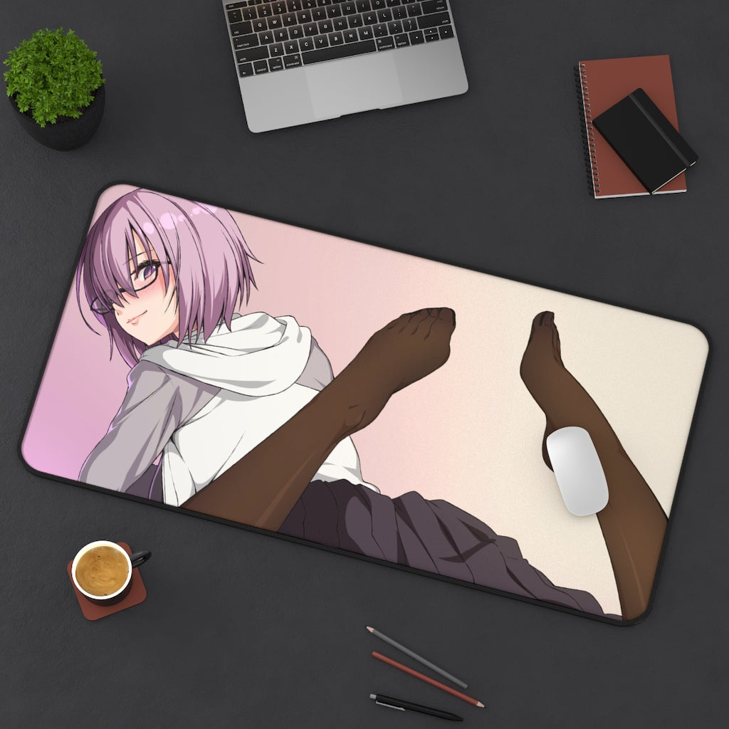 Fate Grand Order Mash Kyrielight Sexy School Girl Uniform Desk Mat - Non Slip Mousepad