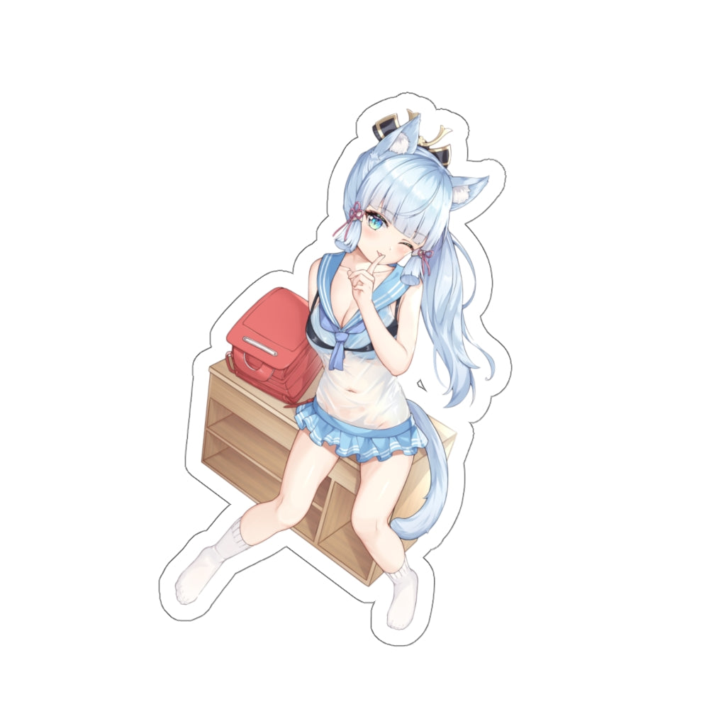 Kawaii Ayaka Waterproof Sticker - Genshin Impact Ecchi Vinyl Decal