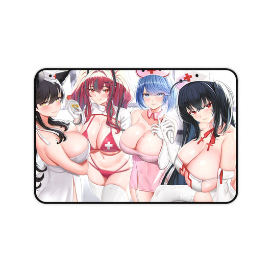 Large Anime Ecchi Desk Mat | Sexy Nurses | Big Gaming Mousepad - MTG Playmat