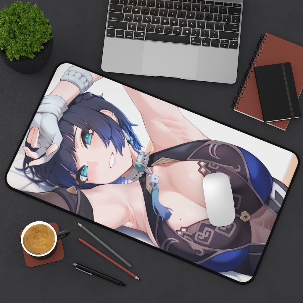 Genshin Impact Yelan Waifu Desk Mat - Non Slip Mousepad