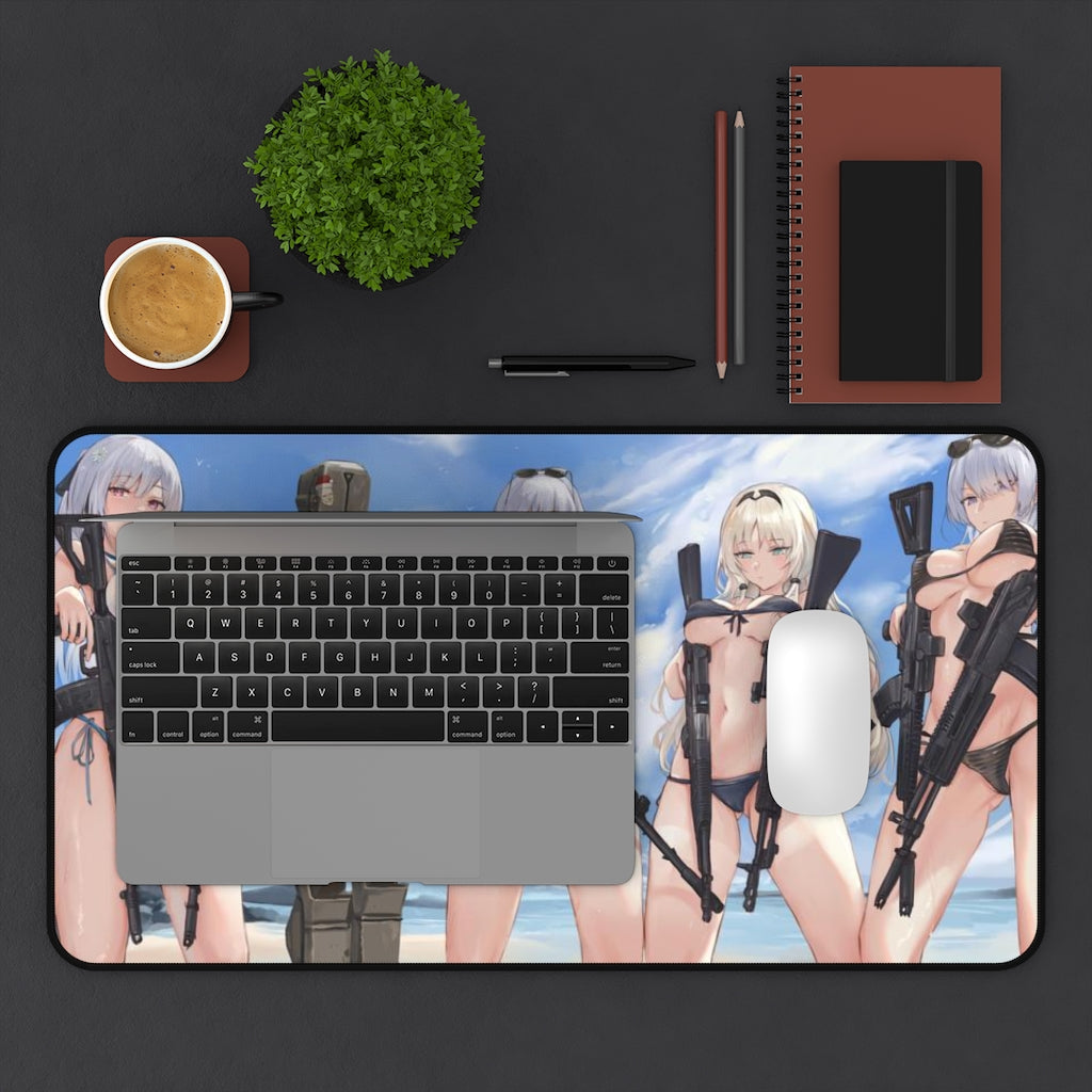 Girls Frontline Ecchi Mousepad - Bikini Waifus Large Desk Mat - Playmat - Girls With Guns